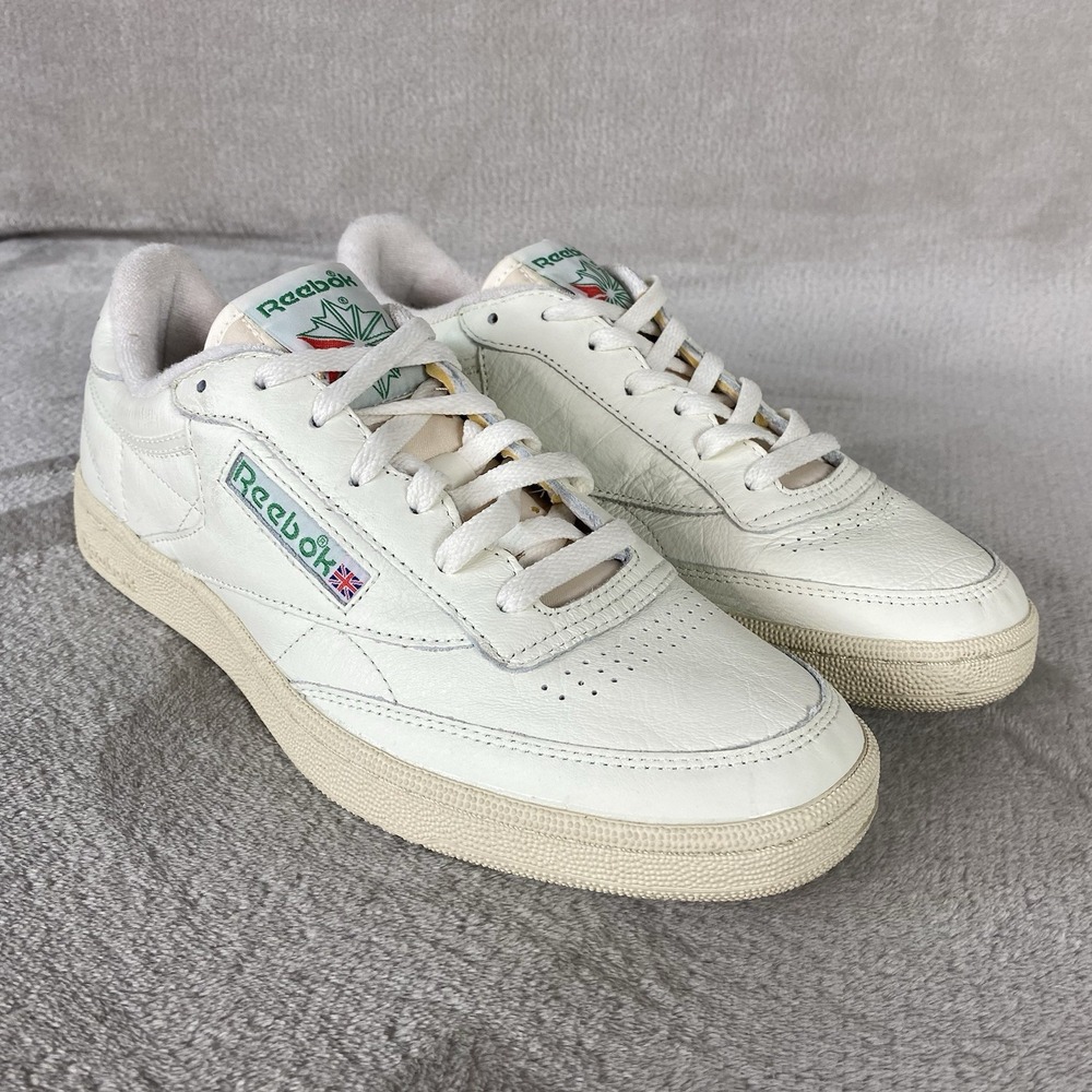 Reebok Club C 85 Vintage Shoes Mens Size 10 Chalk Green Leather Sneaker NEW